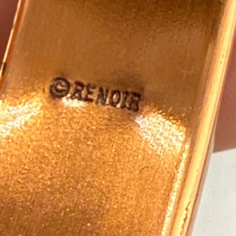 Vintage Renoir Bangle Bracelet Copper Concave Cigar Band Mid Century 8.5